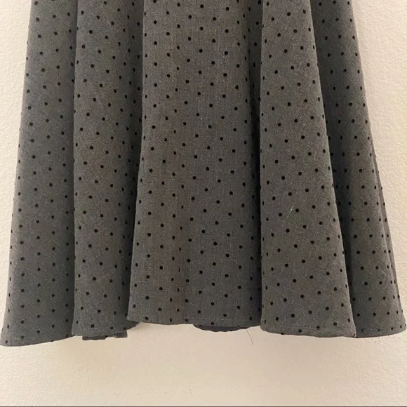 Merry Marilyn Small Polka Dot Dress - Dark Gray w/ Black Polka Dots - Picture 4 of 7